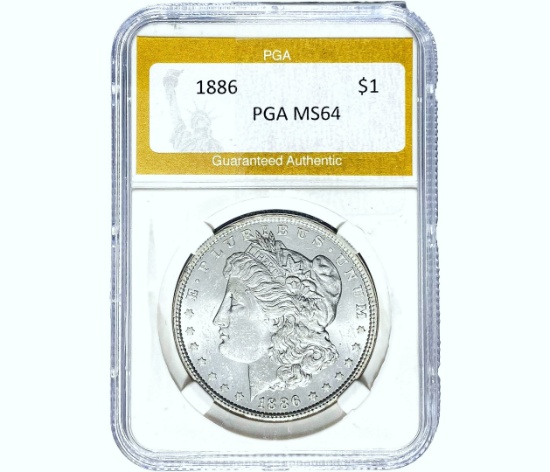 1886 Morgan Silver Dollar PGA MS64