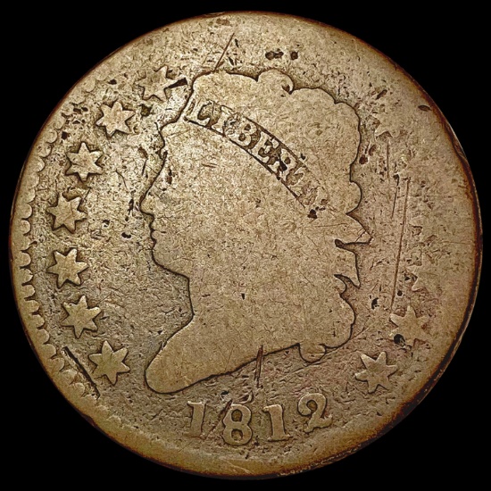 1812 Classic Head Large Cent NICELY CIRCULATED