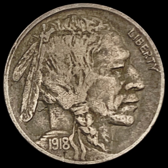 1918-D Buffalo Nickel NEARLY UNCIRCULATED NEARLY UNCIRCULATED
