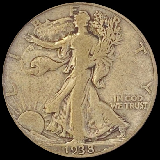 1938-D Walking Liberty Half Dollar LIGHTLY CIRCULATED