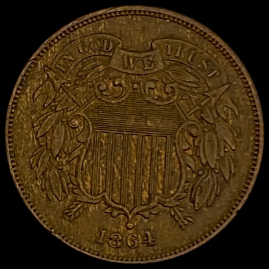 1864 Two-Cent Piece CLOSELY UNCIRCULATED CLOSELY UNCIRCULATED