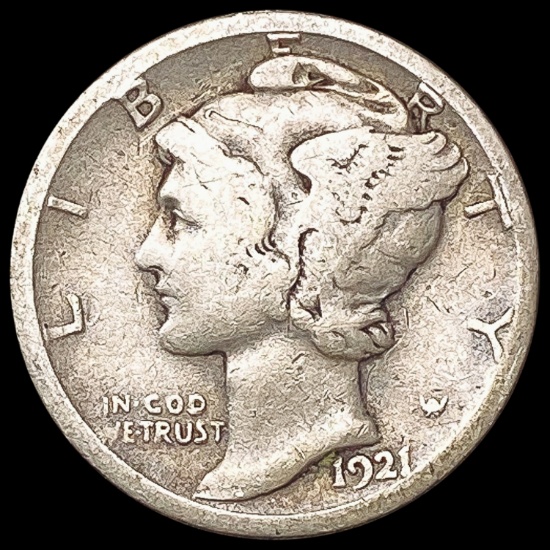 1921-D Mercury Dime LIGHTLY CIRCULATED