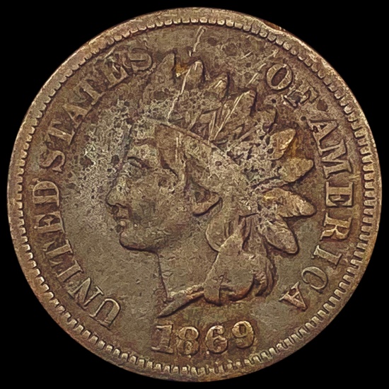 1869 Indian Head Cent LIGHTLY CIRCULATED
