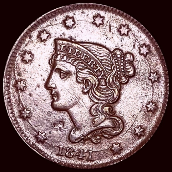1841 Braided Hair Large Cent UNCIRCULATED