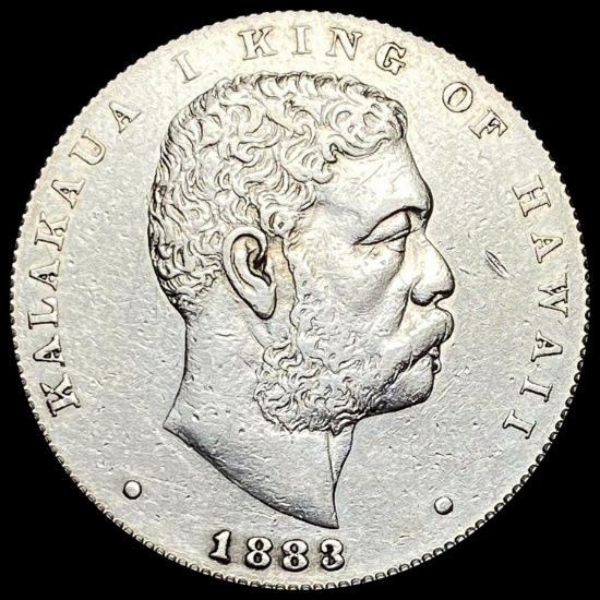 1883 Kingdom of Hawaii Half Dollar NEARLY UNCIRCULATED