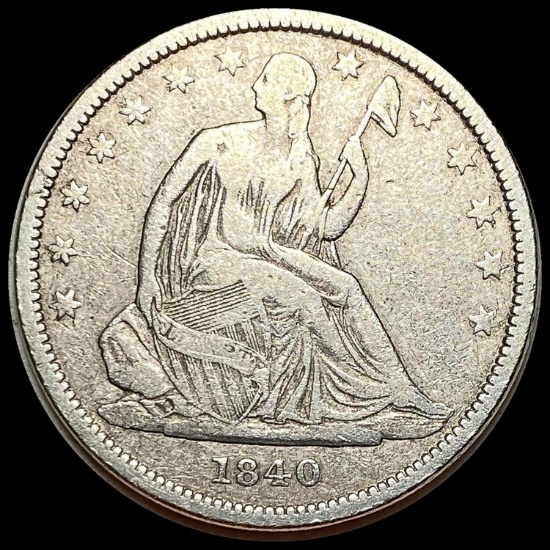 1840 Seated Liberty Half Dollar NICELY CIRCULATED
