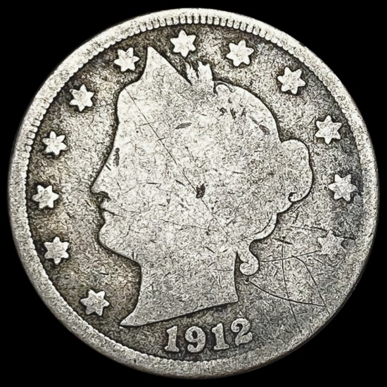 1912-S Liberty Head Nickel NICELY CIRCULATED NICELY CIRCULATED