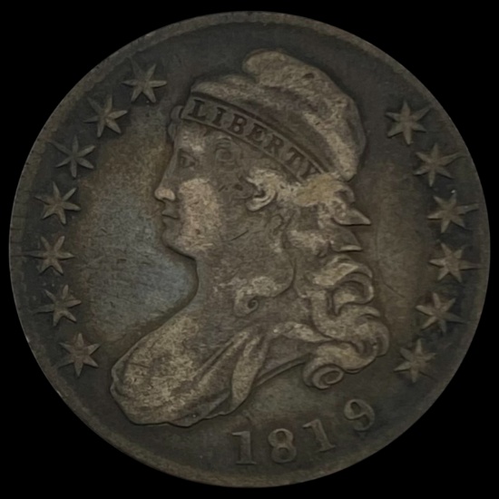 1819 Capped Bust Half Dollar NICELY CIRCULATED NICELY CIRCULATED