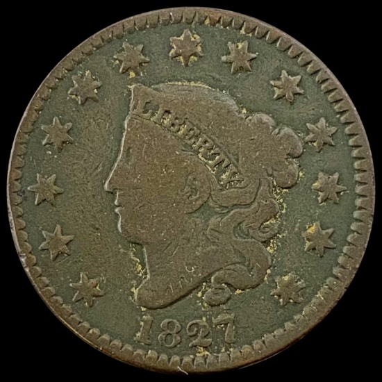 1827 Matron Head Large Cent NICELY CIRCULATED