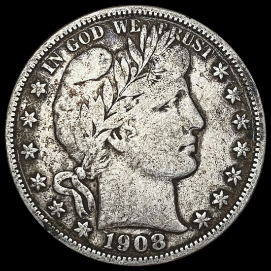 1908-O Barber Half Dollar LIGHTLY CIRCULATED LIGHTLY CIRCULATED