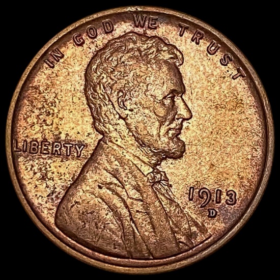 1913-D Wheat Cent CHOICE AU