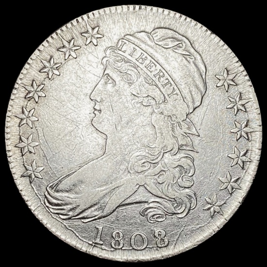 1808 Capped Bust Half Dollar CLOSELY UNCIRCULATED