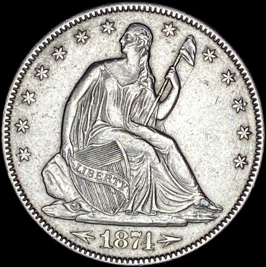 1874 Silver Half Dollar (Seated Liberty) UNCIRCULATED