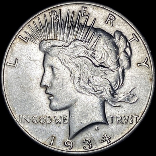 1934-S Silver Peace Dollar NEARLY UNCIRCULATED