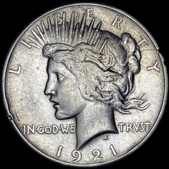 1921 Silver Peace Dollar NEARLY UNCIRCULATED
