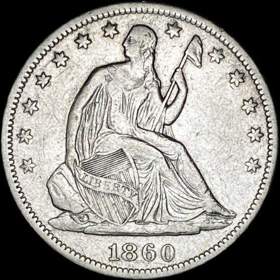 1860-S Silver Half Dollar NEARLY UNCIRCULATED