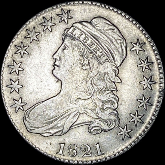1821 Capped Bust Half Dollar CLOSELY UNCIRCULATED