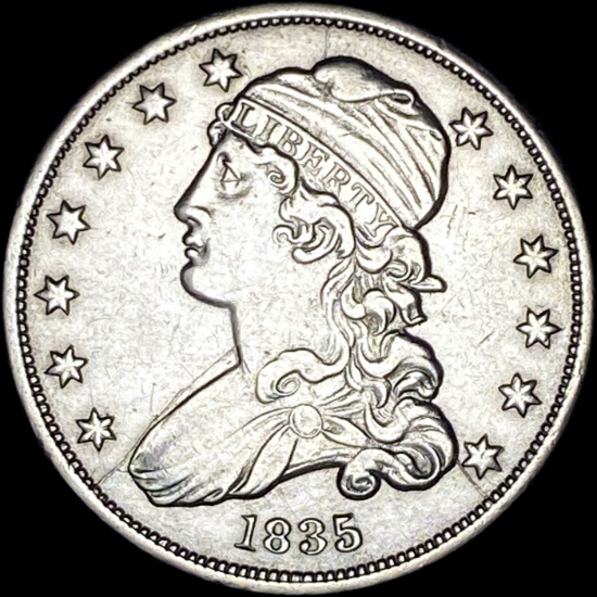 1835 Capped Bust Silver Quarter CLOSELY UNCIRCULATED