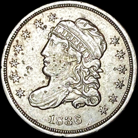1836 Capped Bust Half Dime NEARLY UNCIRCULATED