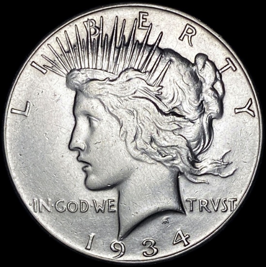1934 Silver Peace Dollar CLOSELY UNCIRCULATED