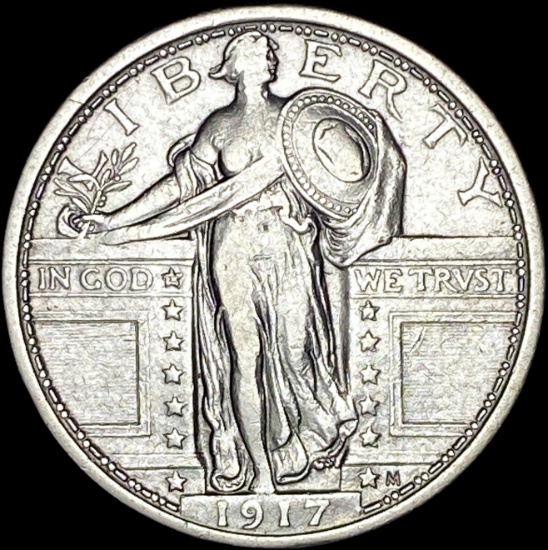 1917 Type 1 Standing Liberty Quarter LIGHTLY CIRCULATED