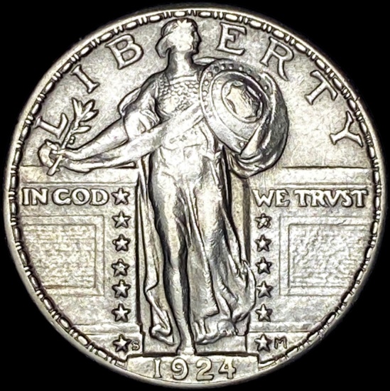 1924-S Silver Standing Liberty Quarter CLOSELY UNCIRCULATED