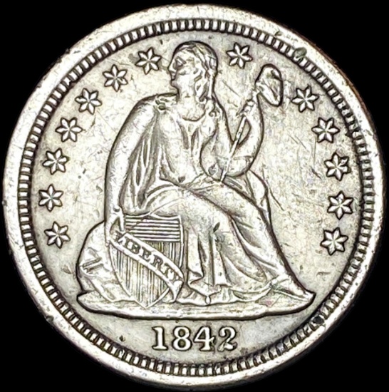 1842-O Seated Liberty Dime CLOSELY UNCIRCULATED