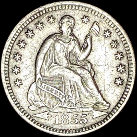 1855-O Silver Half Dime CLOSELY UNCIRCULATED
