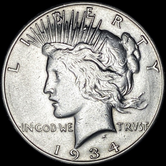 1934-D Silver Peace Dollar NEARLY UNCIRCULATED