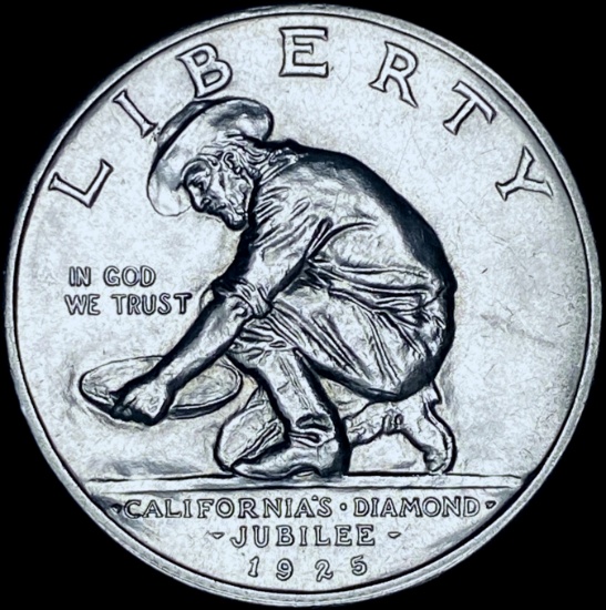 1925-S Silver California Diamond Jubilee Half Dollar CHOICE BU