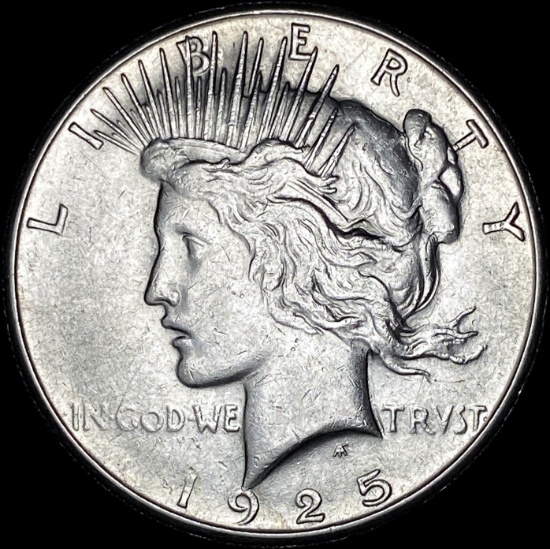 1925-S Silver Peace Dollar ABOUT UNCIRCULATED