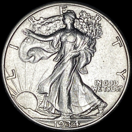 1934-S Silver Walking Liberty Half Dollar CLOSELY UNCIRCULATED