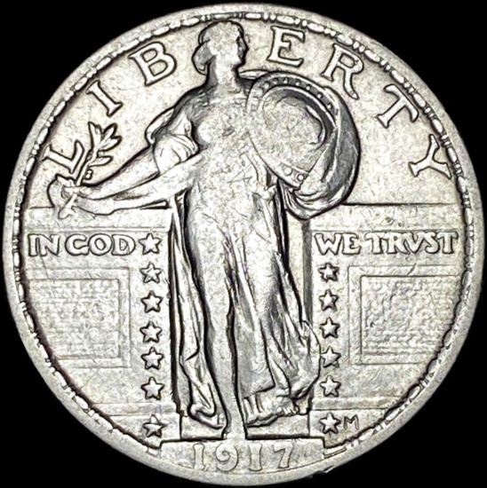 1917 Type 1 Standing Liberty Quarter LIGHTLY CIRCULATED