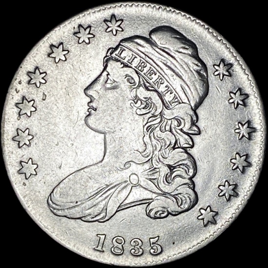 1835 Capped Bust Half Dollar NEARLY UNCIRCULATED
