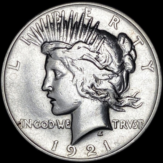 1921 Silver Peace Dollar ABOUT UNCIRCULATED
