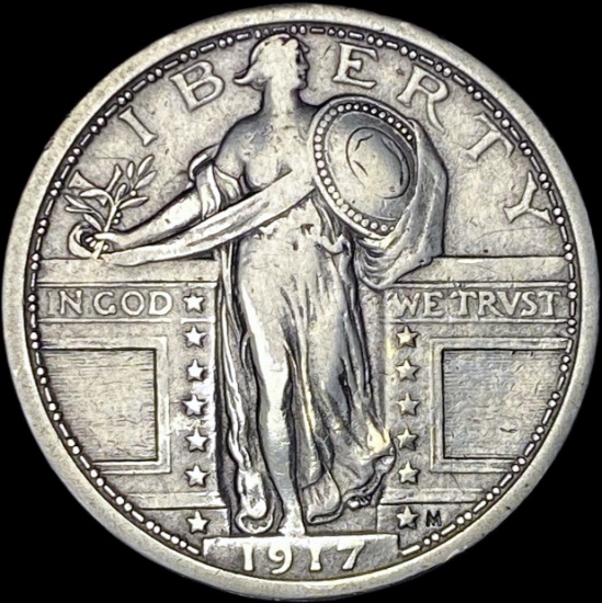 1917-S Silver Standing Liberty Quarter LIGHTLY CIRCULATED
