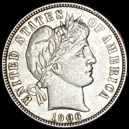 1906 Barber Dime CLOSELY UNCIRCULATED