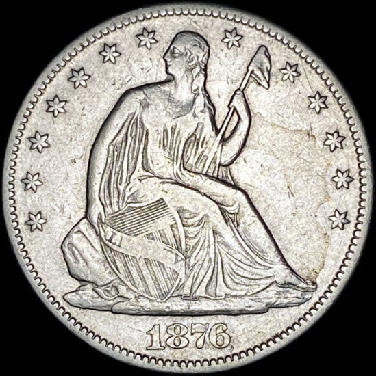 1876-CC Silver Half Dollar NEARLY UNCIRCULATED