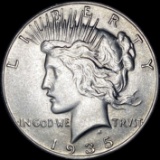 1935-S Silver Peace Dollar CHOICE BU