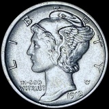 1918-D Silver Mercury Dime CLOSELY UNCIRCULATED