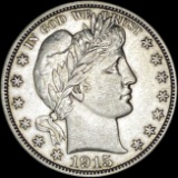 1915-D Silver Barber Half Dollar CLOSELY UNCIRCULATED