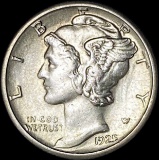 1925-S Silver Mercury Dime NEARLY UNCIRCULATED