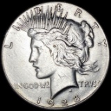 1928 Silver Peace Dollar CLOSELY UNCIRCULATED