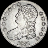 1831 Capped Bust Half Dollar NEARLY UNCIRCULATED