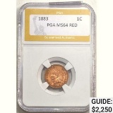 1883 1C Indian Head PGA MS64 RED
