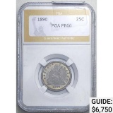 1890 25C Seated Liberty PGA PR66
