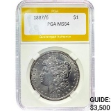 1887/6 Morgan Dollar PGA MS64 SILVER