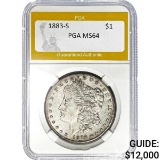 1883-S Morgan Dollar PGA MS64 SILVER