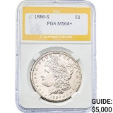 1886-S Morgan Dollar PGA MS64+ SILVER