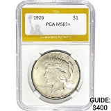 1926 Peace Dollar PGA MS63+ SILVER